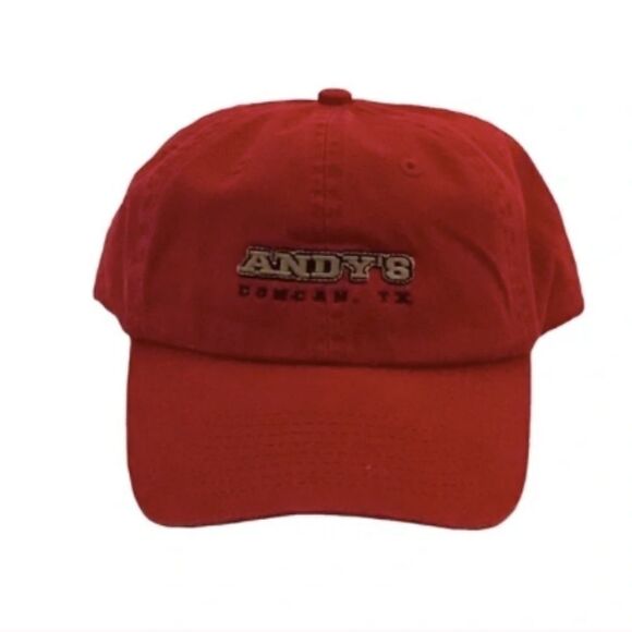 Attitude 101 Andy's On River Road Concan TX Red Baseball Hat - Picture 1 of 13